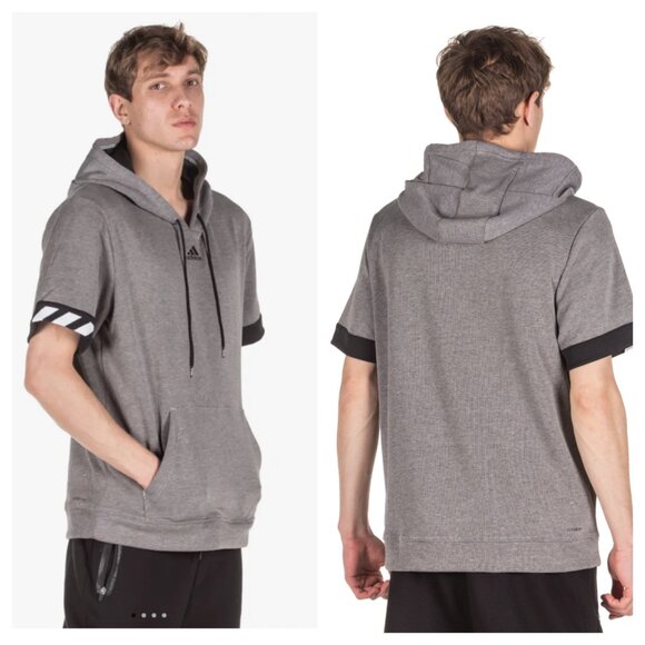 Adidas Performance Cross-Up 365 Hoodie Mens Medium Gray/Black Kangaroo Pocket - Picture 16 of 16